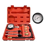 FSTURIOS Compression Tester Kit, Petrol Gas Engine Cylinder Pressure Gauge with Adapters, Professional Small Engine Compression Tester Range of 0-300 PSI for Car Motorcycle