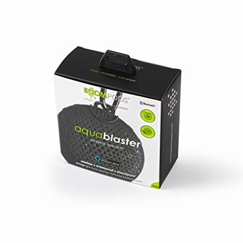 Boompods Aquablaster Alexa Enabled BT Speaker, draagbare waterdichte bluetooth-luidspreker met kabrabiner, zwart - Afbeelding 8
