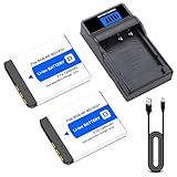 2-Pack NP-BD1 NP-FD1 NPBD1 NPFD1 Battery +Quick Charger Compatible for Sony Cyber-Shot DSC-G3, DSC-T2, DSC-T70, DSC-T75, DSC-T77, DSC-T90, DSC-T200, DSC-T300, DSC-T500, DSC-T700, DSC-T900, DSC-TX1