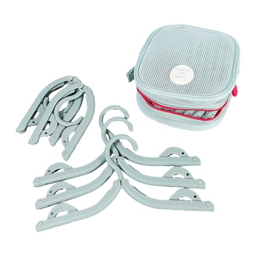 Perchas Plegables,6 Piezas Plegables Antideslizantes - Soporte para Ropa De Viaje Y Cruceros - para Secar Pantalones y Ropa Interior en Armario, Casa, Hotel, Camping, Viaje