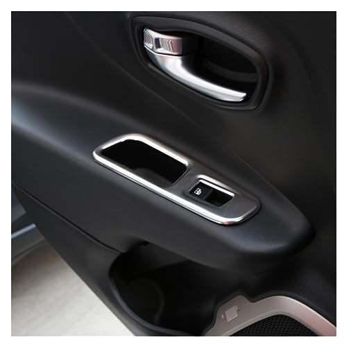 Voiture bouton commande autocollant inox de protection durable pour Renegade - 4