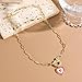Dreuyet Valentine's Day Necklaces for Women Fashion Gold Love Heart Pendant Thick Chain OT Buckle Necklace Valentine’s Day Holiday Gift (heart red)