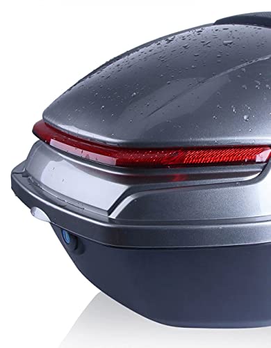 Coffre de moto top case de rangement bagages avec clés - 8