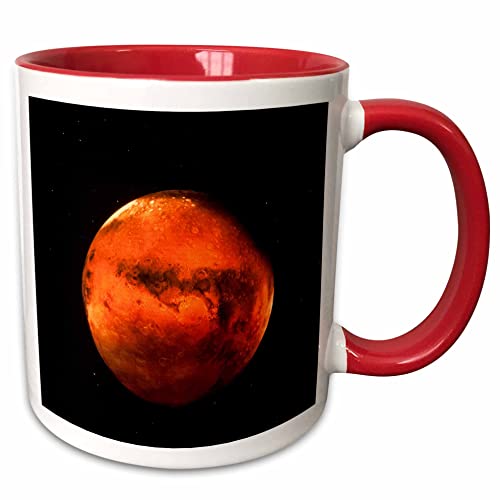3dRose USA Florida Titusville Kennedy Space Center 15oz Two-Tone Red Mug