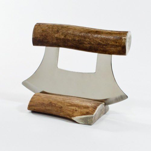 SELPONT de in Alaska Natural Caribou Antler Ulu Knife