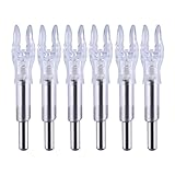 X Lighted Archery Nock for Arrows with .204".233".244".246" Inside Diameter, 6 PCS LED Nock with Scr