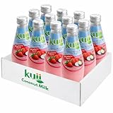 Kuii Coconut Milk Drink Variety Pack – 12 Count with Original Coconut, Strawberry & Mango Flavors...