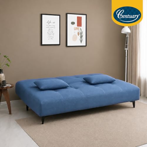 Image of Centuary EasyFlip Sofa Cum Bed, 3-in-1 Sofa,Recliner & Double Bed,Blue Dusk