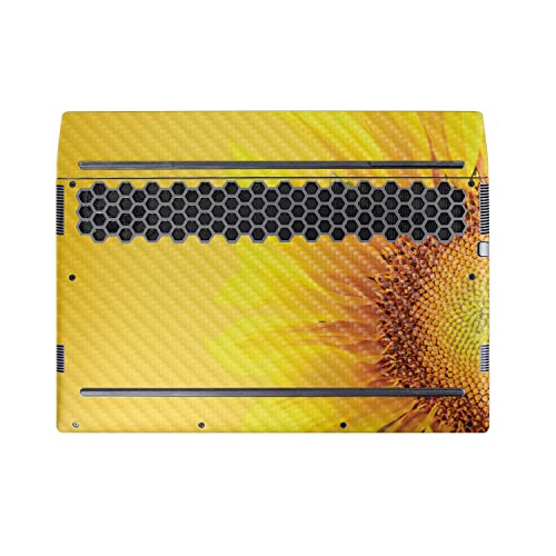 Image of MightySkins Carbon Fiber Skin Compatible with Alienware M17 R5 (2022) Full Wrap Kit - Sunflower Yellow | Protective, Durable Textured Carbon Fiber Finish | Easy to Apply | Made in The USA