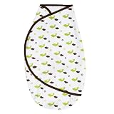 JJ Cole Collections JLSBG - Pucksack/Swaddle Pouch Green Birds, bis 6 kg