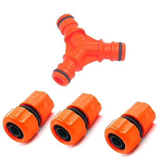 sycamorie Water Pipes Quick Connector - Plastic Y-Shaped 3-Way Pacifier Connector ID 12MM 19MM 1 for 2 Quick Connector for Garden Water Pipes