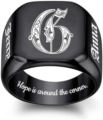 Personalized Signet Rings for Men Women Engraved Ring Custom Init...