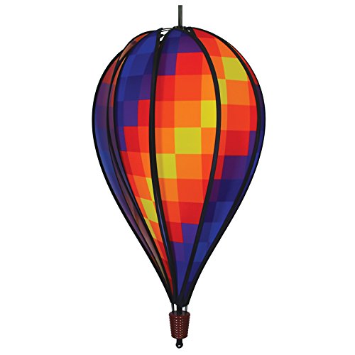 In the Breeze 0998 Rainbow Pixel Hot Air 10-Panel Hanging, Spinning Balloon Decoration