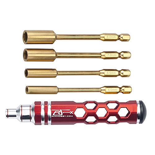 KINGDUO Rjx2884 4.0/5.5/7.0/8.0Mm 4 In1 Herramienta De Reparación De Destornillador De Tuerca para Modelos RC-Negro - imagen 4