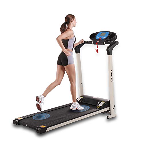 UMAY Compact Electric Treadmill for Small Spaces 90 Degree Folding Motorized Running Machine