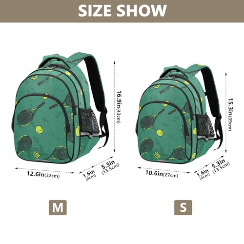 Tennis Pattern Backpack for Kids Elementary School Bag Boys Girls Bookbag Travel Backpack Daypack4