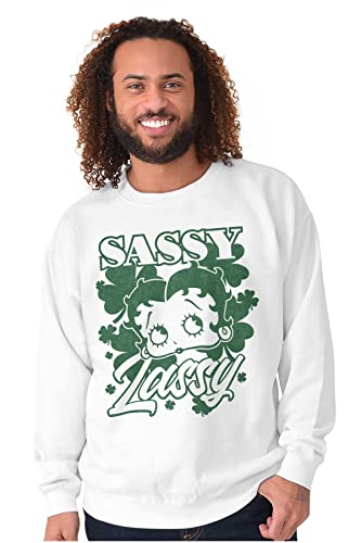 Brisco Brands Betty Boop Saint Paddys Sassy Lassy Sweatshirt for Men or Women4