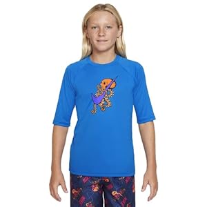 Nike Octologo Big Kids’ Boys Youth 8-20 Short-Sleeve Performance T-Shirt (Medium, Photo Blue)
