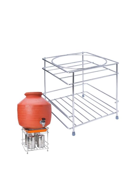 Matki Stand QUICK DEAL HUBS Stainless Steel Matka Stand forWith Tray (Free) For ...