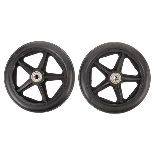 Ipetboom Replacement Wheelchair Wheels 2pcs Front Wheels Walker Anti-Slip Replacement Casters Rollers Wheels Universal Wheelchair Replacement Wheel Accessories