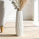vase transparent 40 cm Parfait pour l'herbe de la pampa : idéal comme vase de sol pour l'herbe de la pampa, la structure haute et robuste de ce vase supporte de grands arrangements, ajoutant de l'élégance à votre intérieur