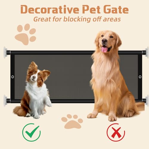 Canine Gate for Stairs, 27″-48″ Width Expandable Pet Gates for The Home, Strain Mount Step Over Indoor Canine Gates for Doorways, Stairways, Small Canine, Pet Canine Gate for Stairs, 27″-48″ Width Expandable Pet Gates for The Home, Strain Mount Step Over Indoor Canine Gates for Doorways, Stairways, Small Canine, Pet