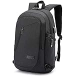 WENIG Anti-Theft Laptop Backpack,Business Travel Backpack Bag with USB Charging Port Lock,Water Resistant College School Computer Rucksack Work Backpack for Mens Womens Fits 15.6 Inch Laptop-Black