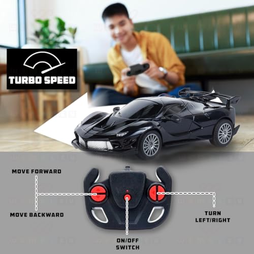 Image of Wembley Fer-rari RC Car High Speed Mini 1:24 Scale USB Rechargeable Remote Control Car for Kids | Racing Car - Black
