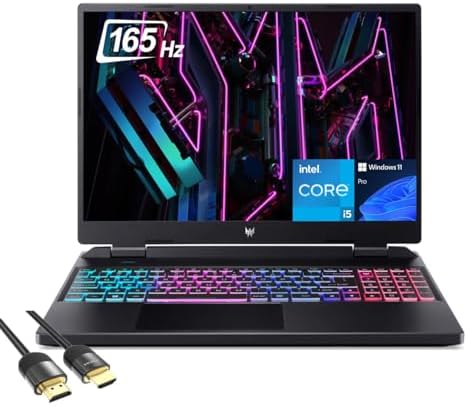 Acer Predator Helios Neo 16 Gaming Laptop, 16″ WUXGA 165Hz, Intel Core i5-13500HX, GeForce RTX 4050, 32GB DDR5, 2TB PCIe 4.0, 4-Zone RGB KB, WiFi6, TB 4, RJ45, PDG HDMI, US Version KB, Win 11 Pro