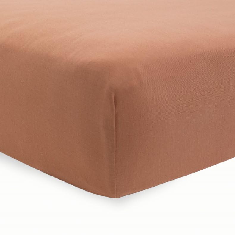 Image of Little Unicorn Premium Stretch Knit Crib Sheet |Super Soft with Optimal Stretch (Terracotta)