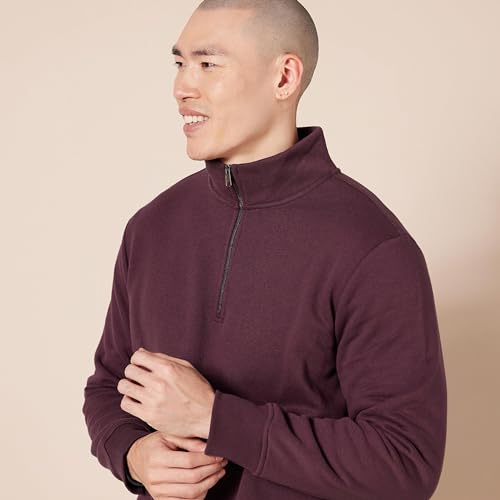 Image of Amazon Essentials Men's Long-Sleeve Quarter-Zip Pullover Fleece Sweatshirt