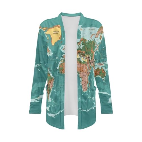 Image of Womens Open Fron Cardigan Sweaters Long Sleeve Tops Daily Coats