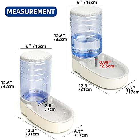 YMINA Automatic Cat Feeder Pet Feeder set,Cat Feeder Only for Dry Food Dog Water Dispenser Cat Food Dispensers 3.8L for Small/Large Puppy Kitten Grey