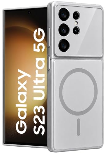 Image of SHINESTAR Samsung Galaxy S23 Ultra 5G Case - Premium Shockproof Protective Cover, Wireless Charging Compatible, Slim & Durable Luxury Back Cover with Camera Protection (Silver)