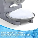 Electric Ice Crusher Snow Cone Machine Ice Shaver Machine 300W Dual Blades Shaved Ice Crusher Snow Cone Maker Machine Sliver 143lbs Per Hour