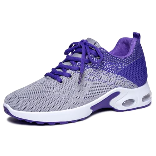 Image of Padgene Womens Sneakers Air Cushion Running Shoes Lightweight Tennis Walking Shoes Mesh Breathable Gym Work Fashion Sneakers Athletic Comfortable Casual