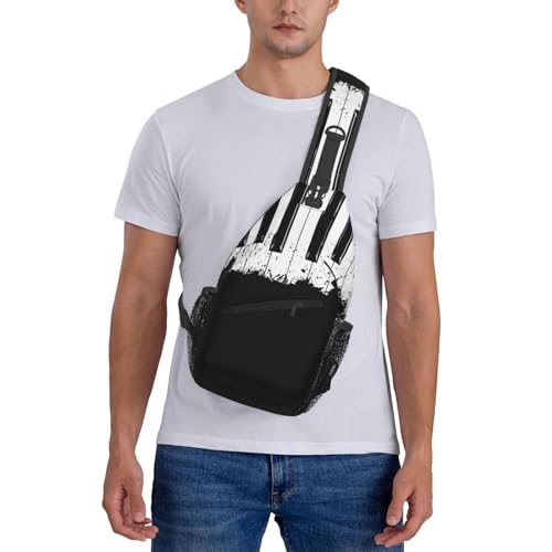 Bolso tipo bandolera con estampado Piano miniatura 7