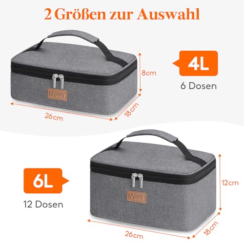 Lifewit Kühltasche Klein, Lunchbox, Lunchtasche, Faltbar Isoliertasche 6L – Ansicht 5