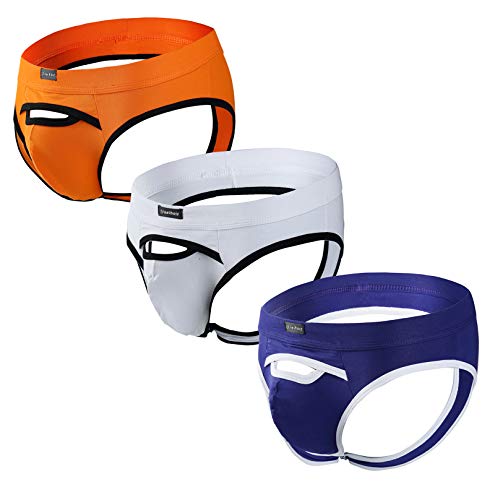 Men's Cotton Sexy Open Fly Comfort Underwear Pouch Jockstraps