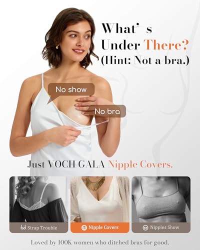 VOCH GALA Nipple Covers for Women – 2025 Cloud Series Second-Skin Sticky Pasties, Reusable 2 Pairs with Travel Case2