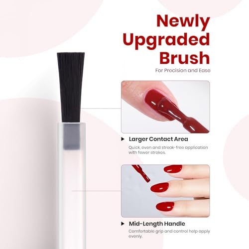 Image of Beetles Red Gel Nail Polish 15ML Soak Off UV Gel for Fall Nail Art DIY