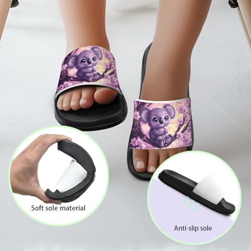 Image of Unisex Slides for Girls Boys Comfortable Slippers Slides Non-slip Shower Shoes House Fashion Thick for Indoor & Outdoor Gifts
