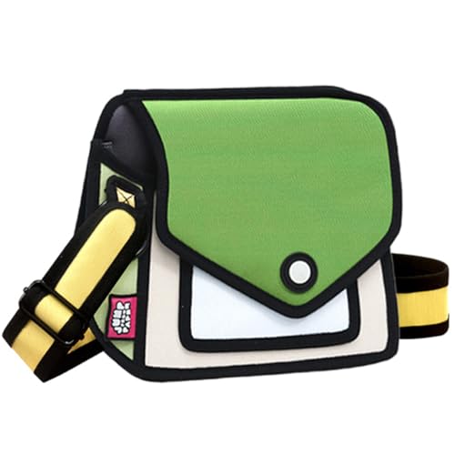 Original 2D Cartoon Crossbody Bag (Giggle) – Fun Pop Art,