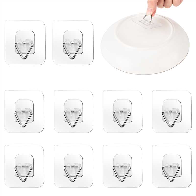 Bilillo 10 Pack Invisible Vertical Plate Hangers