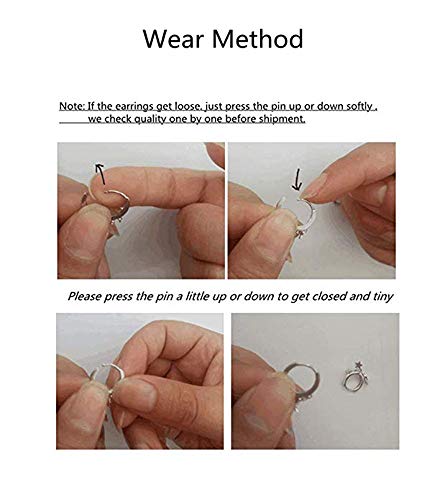 Princess Cut Cz Tiny Small Hoop Cartilage Earrings For Women Teen Girls S925 Sterling Silver Square Solitaire Crystal Diamond Hypoallergenic Dainty Sleeper Hoops Jewelry Gifts 6Mm Inner #TOP3