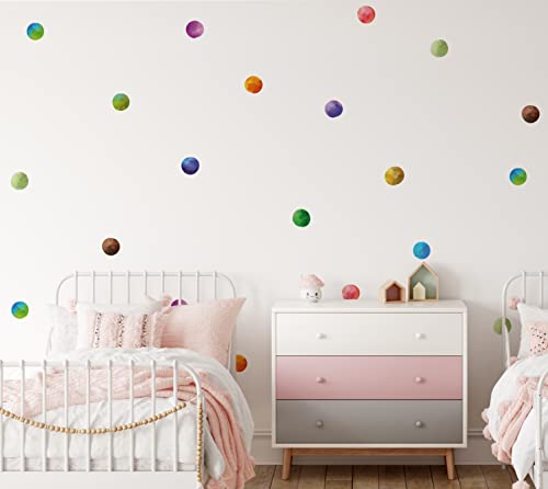 QuoteMyWall Wandaufkleber für Kinderzimmer, Kinderzimmer, Kinderzimmer, Schlafzimmer, abnehmbar, bunt, zum Abziehen und Aufkleben, 60 Stück Cover