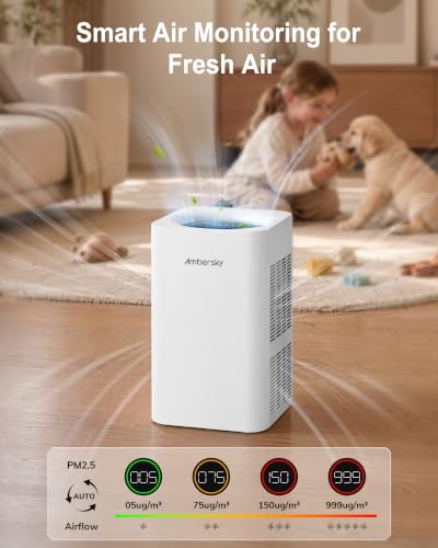 Ambersky Air Purifier for Home, True HEPA Filter for Large Room Up To 2500 Sq Ft, Sleep Mo - image 7