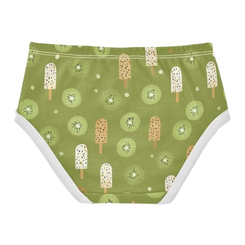 Wusikd Kiwi Popsicle Girls' Underwear Cotton Girls Briefs Soft Toddler Underwear 2T2