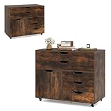 MATÉRIAU RÉSISTANT : Nos armoires de rangement de bureau sont fabriquées à partir de panneaux de haute qualité qui sont extrêmement robustes et durables. L'étagère supérieure peut supporter jusqu'à 45 kg, chaque grand tiroir peut supporter jusqu'à 10 kg, et chaque petit tiroir, 5 kg, ce qui est suffisant pour répondre à vos besoins de stockage.