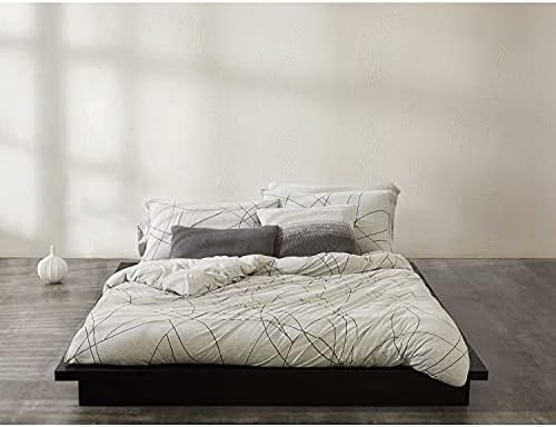 Calvin Klein Home Printed Queen Duvet Cover of 1 Piece -1 Duvet Cover, Cotton Modal 170 GSM (Grey)